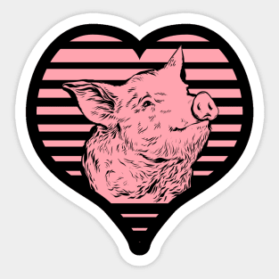 I love pigs Sticker